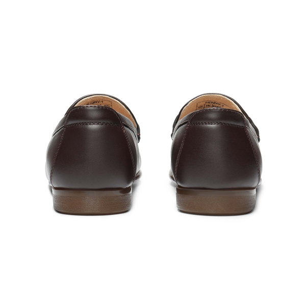 Men's PU Leather Metallic Horsebit Loafers - COFFEE - 5